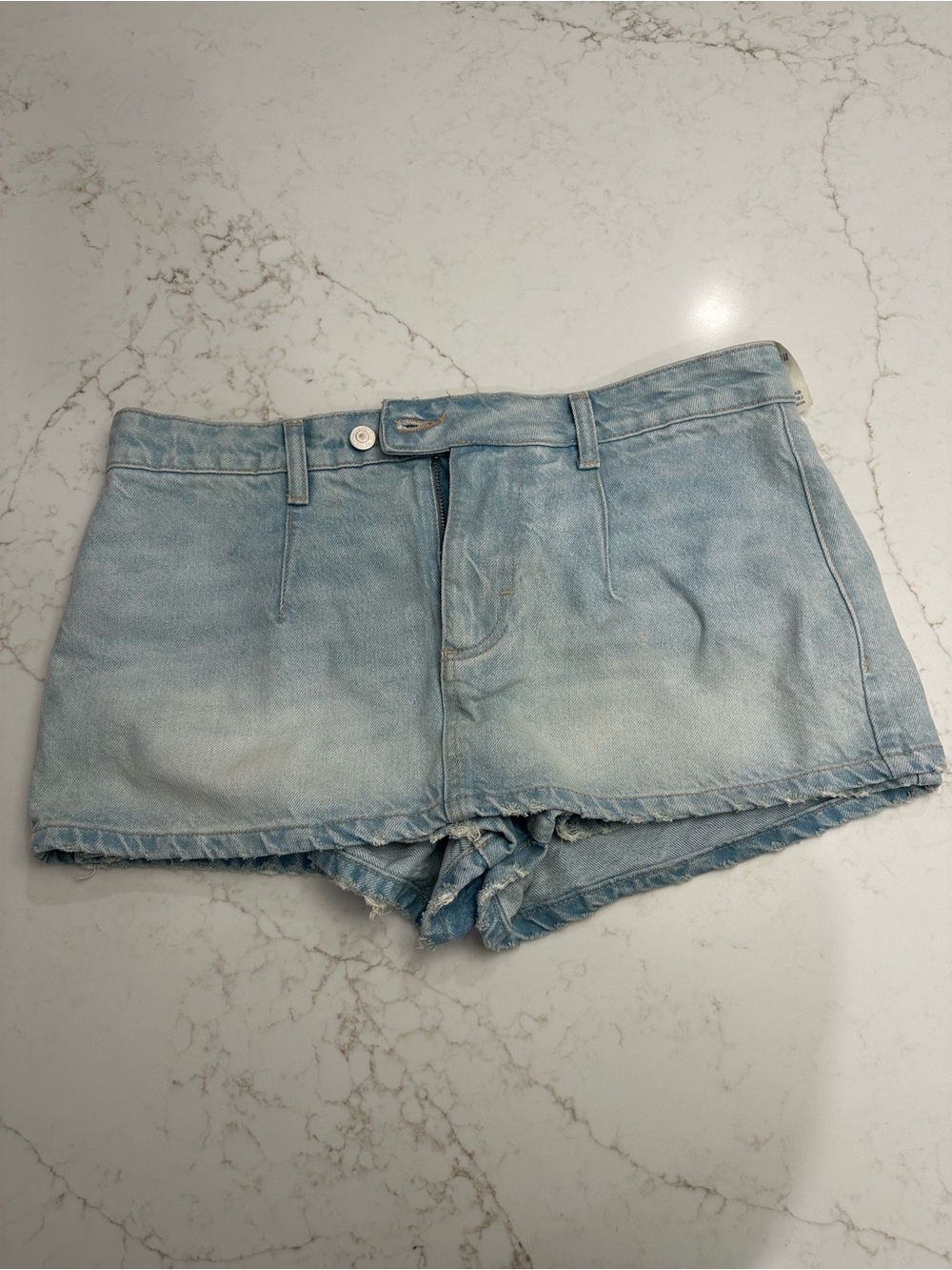 Free People Gala-Vanting Low Rise Mini Skort Light Wash Denim Size 29 - Picture 7 of 16